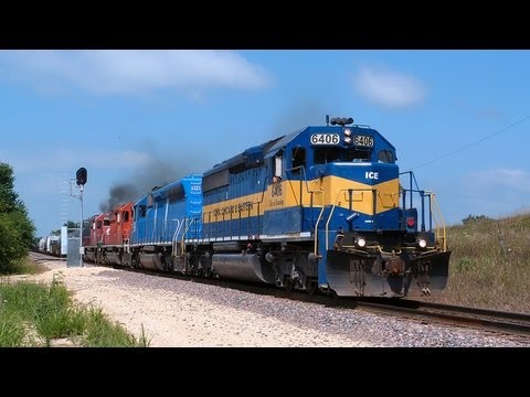IC&E 6406 East, out of Davis Junction on 8-7-2011