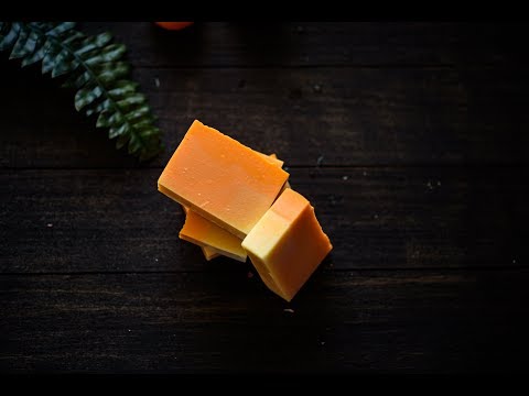 Making and Cutting of Zesty Orange Ombre/Gradient Cold Process Soap