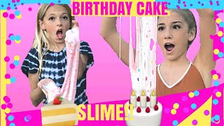BUTTER SLIME | SLIME SMOOTHIE  | Birthday Cake Slime | Quinn Sisters