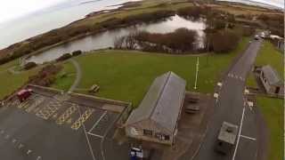 preview picture of video 'UAV Drone Flight over Holyhead Breakwater Country Park - Brick Works'