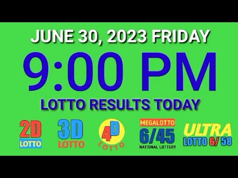 9pm Lotto Result Today PCSO June 30, 2023 Friday ez2 swertres 2d 3d 4d 6/45 6/58