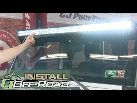 Jeep Wrangler JK ZROADZ Windshield Roof Light Mounting Bracket w/52" LED Bar 2007-2018 Installation
