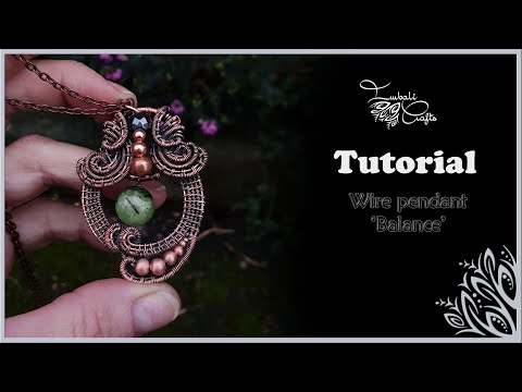 'Balance' Drop focal wire weave pendant - wire wrapping tutorial