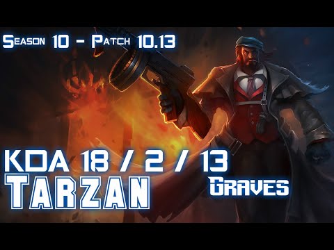 Tarzan GRAVES vs ELISE Jungle - Patch 10.13 KR Ranked