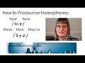 How to Pronounce Here/Hear and There/Their/They're