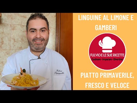 Linguine al Limone e Gamberi 🍋 Cremose e Profumate – Ricetta Facile dal Sapore di Mare
