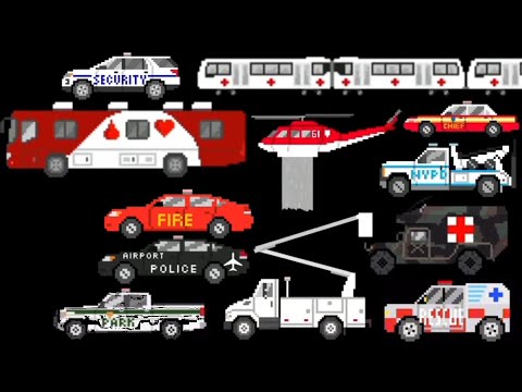THE KIDS PICTURE SHOW HD EMERGENCY VEHICLES 8 like cars MEDICAL 1 AND 3 POLICE 3 FIRE 4 AND MORE