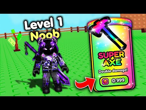 Starting Over as NOOB with OP SECRET in Chop Your Tree! (Roblox)