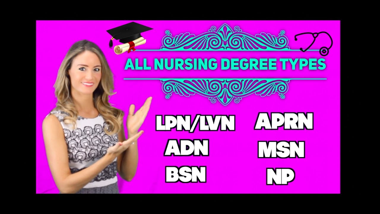 All Nursing Degree Types: LPN/LVN, ADN, BSN, APRN, MSN & NP!