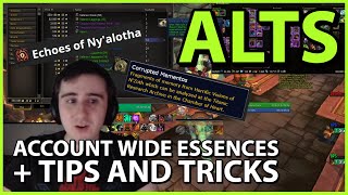 NEW ALTS: Tips and Tricks and Account Wide Essences