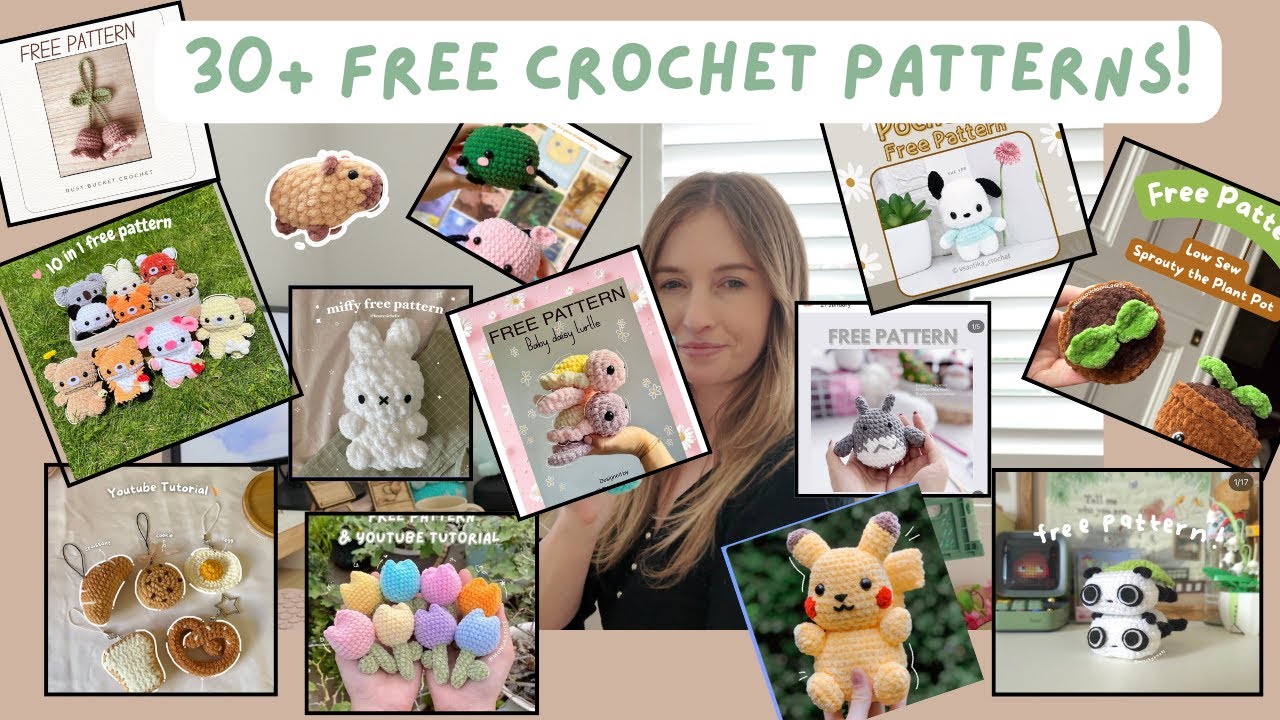 Over 30 FREE Crochet Patterns! 🎉 My Fav Market ready patterns including Keychains and Plushies!