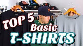 TOP 5 BASIC T-SHIRT'S FOR SUMMER! MY FAVORITE ESSENTIAL TEE'S FOR OUTFITS