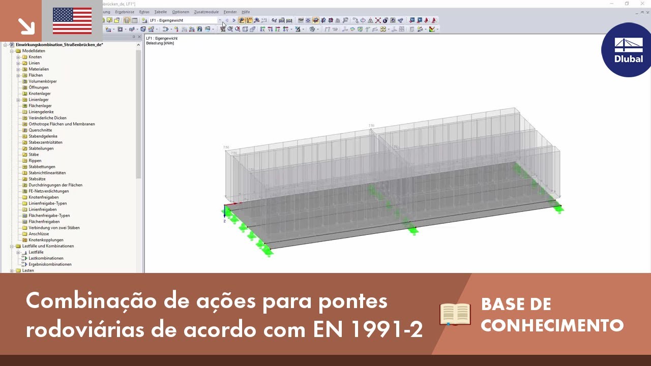 Combinação de ações para pontes rodoviárias de acordo com EN 1991-2