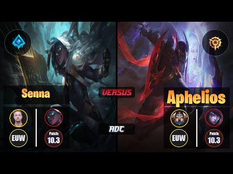 Rekkles SENNA (ADC) [Glacial Augment] VS APHELIOS - Challenger EUW Patch 10.3