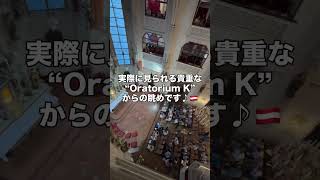 ウィーン少年合唱団が歌っているのが見られる王宮礼拝堂の限られた"Oratorium K"1列目からの眺め
