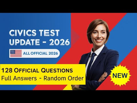 128 Civics Questions for US Citizenship Interview 2025 –Random Order, Complete Answers #n400 #uscis