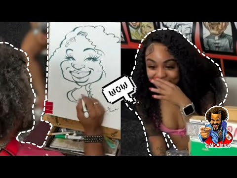 Got all the curls! Amazing speed caricature by Alani J