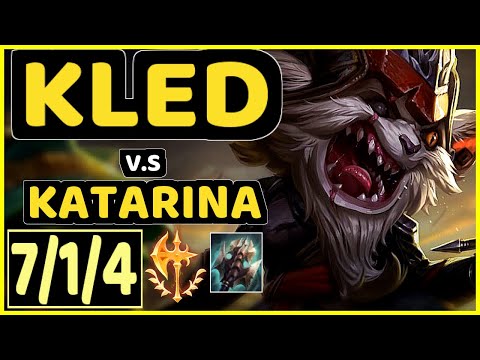 TINOWNS (KLED) vs KATARINA - 7/1/4 KDA MID CHALLENGER GAMEPLAY - BR