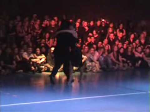  Sebastian Arce  and  Mariana Montes  are  dancing  to  the  tango  "  Dime Mi Amor  "