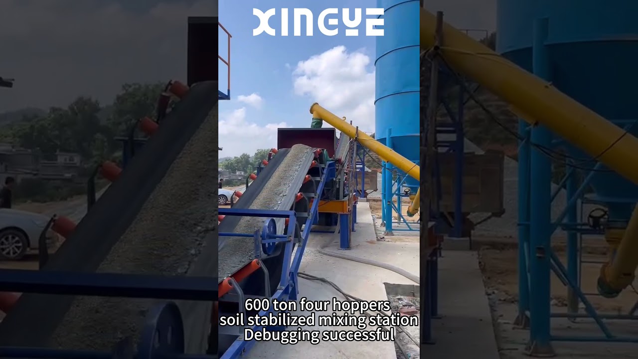 600T soil stabilized mixing station debugging success #batchingplant #mixingplant #soilstabilization