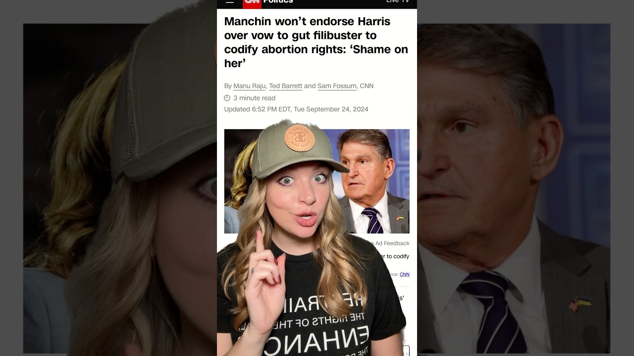 “Shame On Her” Manchin Refuses to Endorse Harris! #2ndamendment #shortsvideo #shorts