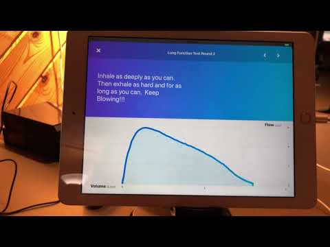 Completed spirometry test - app demo