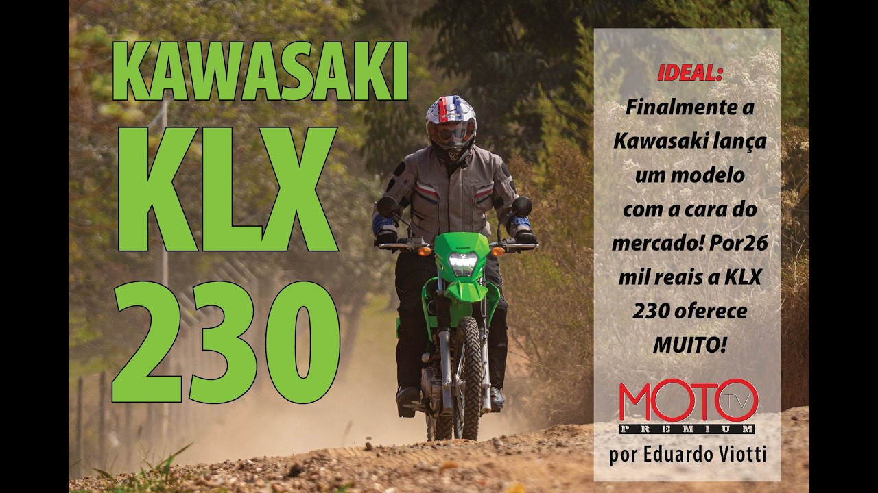 Chegou a deliciosa Kawasaki KLX 230: descubra detalhes desse espetacular lançamento da marca verde!