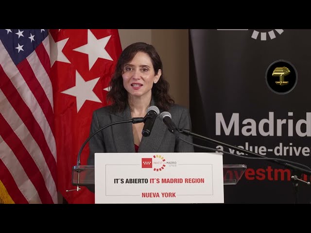 Ayuso ofrece proyectos en Madrid a inversores de EE.UU.  en Nueva York