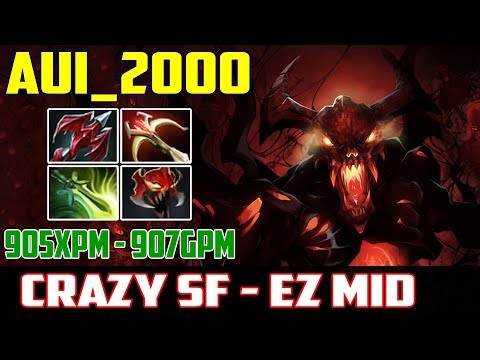Aui_2000 Shadow Fiend | Crazy SF,  Ez Mid | Dota 2 Gameplay 2017