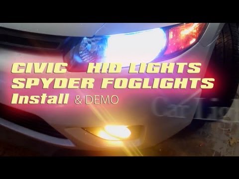 Honda Civic HID Lights and Spyder Foglights by AUTOTOYS.COM
