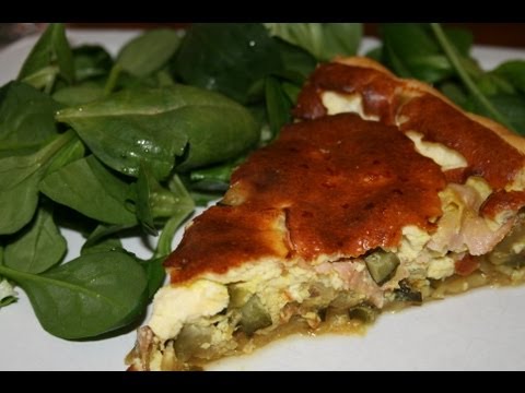 Quiche facile courgettes chèvre et bacon