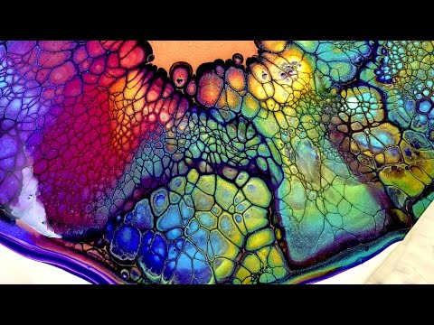 (86) Acrylic Pouring/Bloom Technique in Japan/ColourArte Glitz Collection/Sheleeart/Fluid Art