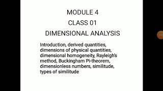 Dimensional analysis, Introduction, Dimensional homogeneity,advantages & applications of analysis