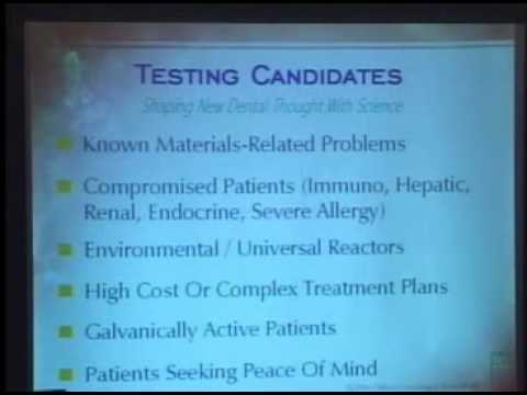 Pt. 2 W.J. Clifford, MS discusses dental materials reactivity testing IAOMT 2007 Tucson