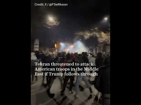 Iran threatens US troops after Trump backs protesters