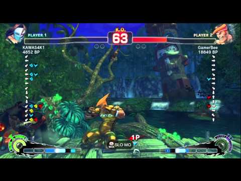 GamerBee [Adon] vs KAWAS4K1 [Vega] SSF4 Japanese Online Ranked Matches -TRUE-HD