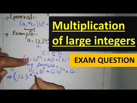 multiplication of large integers divide and conquer in design and analysis of algorithm urdu hindi