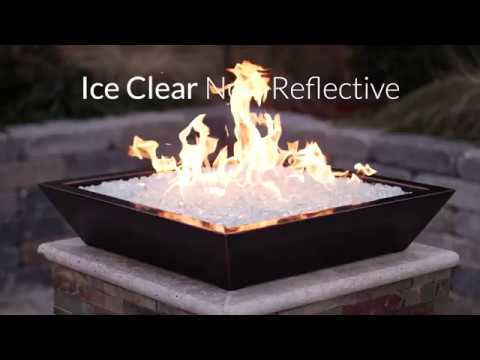 Ice Clear Non-Reflective Fire Glass | Lakeview Outdoor Designs Video