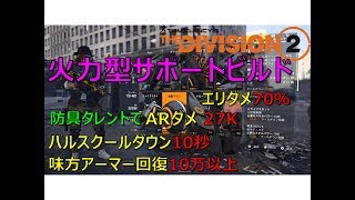 【ディビジョン２】ARダメ27Kの火力型サポートビルドの紹介！
