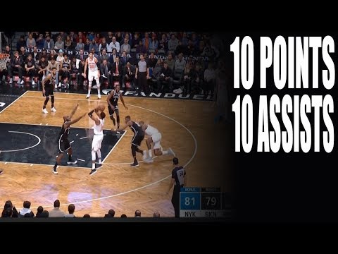 FRENCH PRINCE OF NY Frank Ntilikina FIRST CAREER DOUBLE DOUBLE vs Brooklyn Nets January 15, 2018