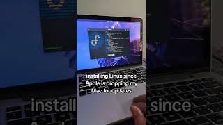 installing Linux on my MacBook since it doesn't get updates anymore #shorts #techtok #linux #macbook