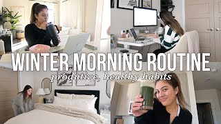 WINTER MORNING ROUTINE 2024 | productive healthy habits to be that girl in 2024 ✨