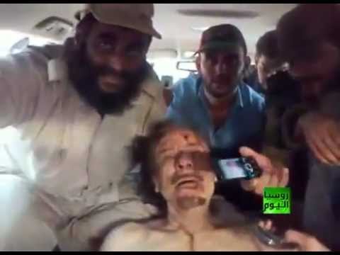  فيديو جديد لإعتقال القذافي وهو حي