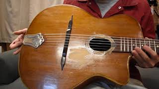 Video thumbnail for Vintage/Di Mauro Gypsy Guitar 14F O-Val Model@guitarshoptantan by UkuleleShopTANTAN /GuitarShopTANTAN (タンタン)