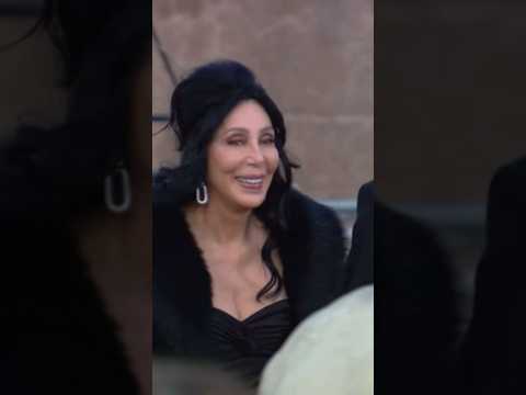 Cher was seen with her boyfriend AE today at the Dolce & Gabbana Alta Moda show in Rome. #Cher