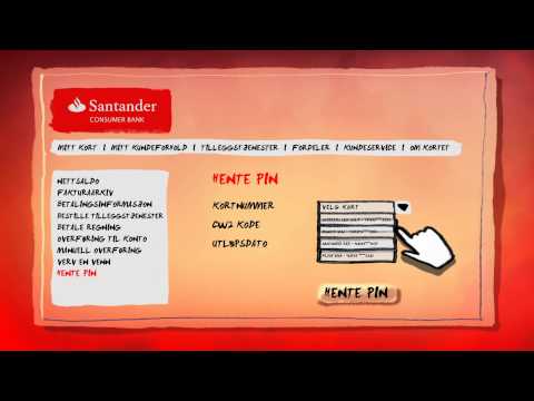 Santander Kort - Min Side - Hente PIN-kode