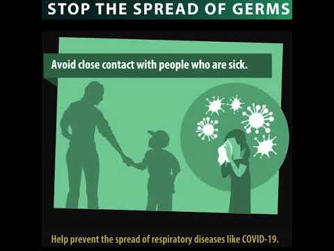 CORONAVIRUS  Stop the Spread of Germs #StayHome