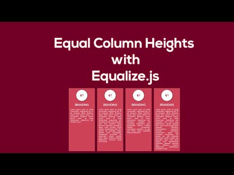 html css javascript - Equal Column Heights with Equalize.js
