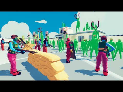 Zombie 100 Units vs Army Soldier - Totally Accurate Battle Simulator TABS