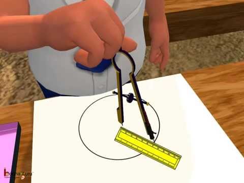 Maths - How To Draw A Circle - English - YouTube